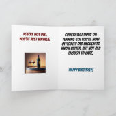 Herzlich willkommen 60. Vintager Wein Barrels Gebu Karte (Innenseite)