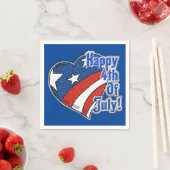 Herzlich Willkommen am 4. Juli von Napkins Serviette (Beispiel)