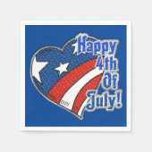 Herzlich Willkommen am 4. Juli von Napkins Serviette (Vorderseite)