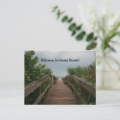 Herzlich willkommen am Cocoa Beach in Florida! Postkarte (Stehend Vorderseite)