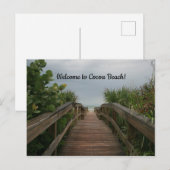 Herzlich willkommen am Cocoa Beach in Florida! Postkarte (Vorne/Hinten)