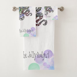 Herzlich willkommen an Bord von Blumenstrauß-Tinte Badhandtuch Set