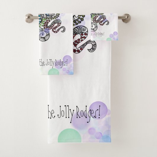 Herzlich willkommen an Bord von Blumenstrauß-Tinte Badhandtuch Set (Insitu)