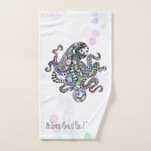 Herzlich willkommen an Bord von Blumenstrauß-Tinte Badhandtuch Set (Handtuch)