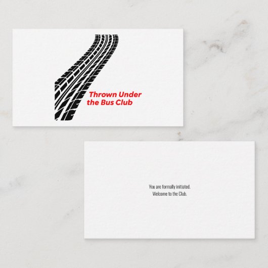 Herzlich willkommen auf dem Gelände der Bus Club C Mitteilungskarte (Vorne/Hinten)