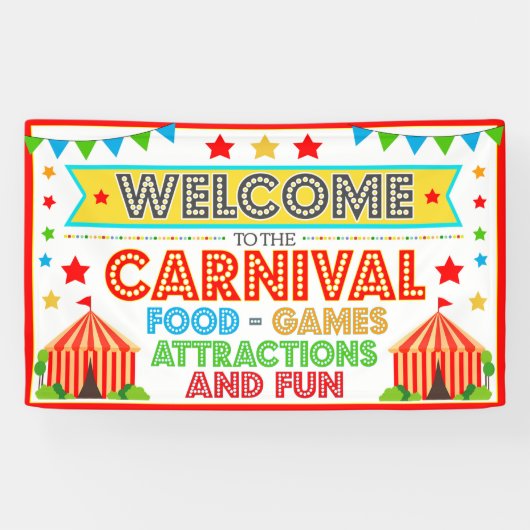 Herzlich willkommen auf dem Karneval-Banner Banner (Horizontal)