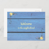 Herzlich willkommen auf den blauen Holzplätzen der Postkarte (Vorne/Hinten)