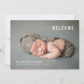 Herzlich willkommen auf den Minimalistischen Gebur Ankündigung (Vorderseite)