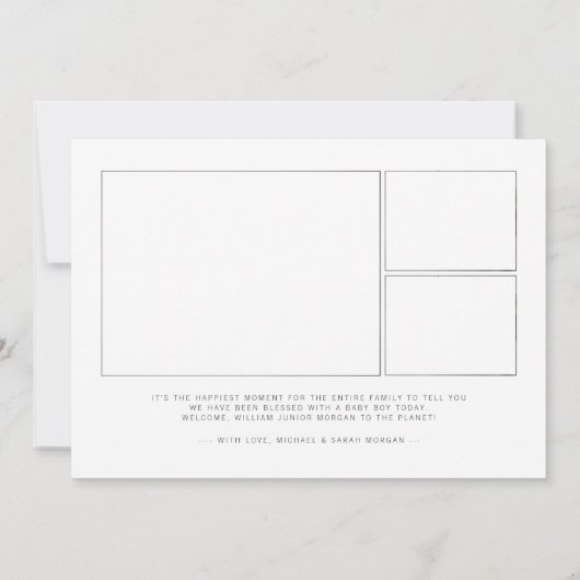 Herzlich willkommen auf den Minimalistischen Gebur Ankündigung (Rückseite)