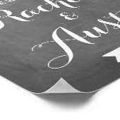 Herzlich willkommen auf der Hochzeitsfeier | Hochz Poster (Ecke)