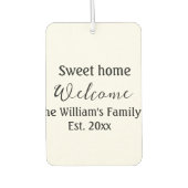 Herzlich willkommen auf der Zuhause! Text Autolufterfrischer (Vorderseite)