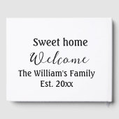 Herzlich willkommen auf der Zuhause! Text Gästebuch (Rückseite)