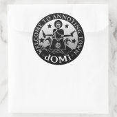 Herzlich willkommen auf einem noblen Sticker! Runder Aufkleber (Tasche)