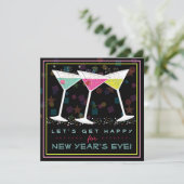 Herzlich Willkommen auf Silvester Bright Cocktail Einladung (Stehend Vorderseite)