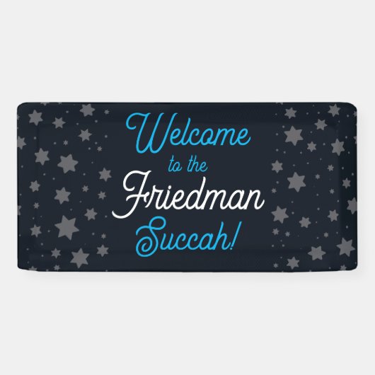 Herzlich willkommen auf Succah Personalisiert Star Banner (Horizontal)