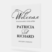 Herzlich Willkommen auf unserem Beginnheits-Begrüß Acrylschild (Winkel)