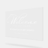 Herzlich Willkommen auf unserem Beginnheits-Begrüß Acrylschild (Winkel)