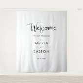 Herzlich willkommen auf unserem Hochzeitszeichen Wandteppich (Vorderseite)