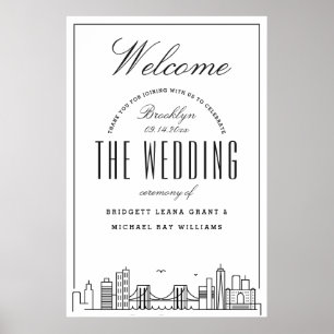 Herzlich willkommen auf unserer Brooklyn Hochzeit! Poster