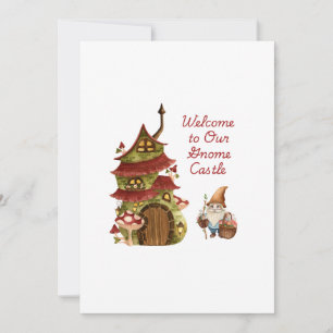 Herzlich willkommen auf unserer Burg Gnome Einladung