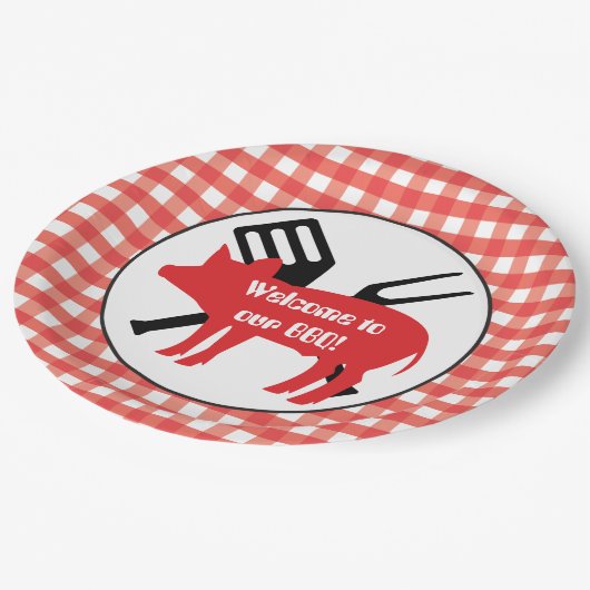 Herzlich willkommen auf unserer GRILLEN Party Papi Pappteller (Schrägansicht)