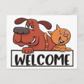 Herzlich willkommen auf unserer Postkarte für Haus (Vorderseite)