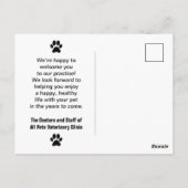 Herzlich willkommen auf unserer Postkarte für Hund (Rückseite)