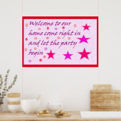 Herzlich willkommen auf unserer Zuhause für Feierl Poster (Küche)