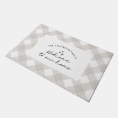 Herzlich willkommen auf unserer Zuhause in moderne Fußmatte (Schrägansicht)