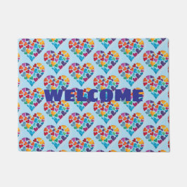Herzlich willkommen auf unserer Zuhause mit farben Fußmatte