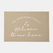 Herzlich willkommen auf unserer Zuhause mit modern Fußmatte (Vorderseite)