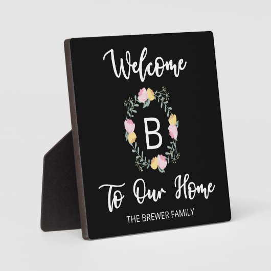 Herzlich Willkommen auf unserer Zuhause Tabletop P Fotoplatte (Vorderseite)