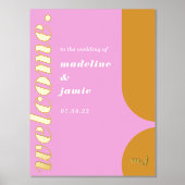 Herzlich willkommen bei Abstrakter Hochzeit in Pin Foliendrucke (Vorderseite)