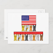 Herzlich willkommen bei Austauschstudenten in den Postkarte (Vorne/Hinten)