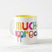 Herzlich willkommen bei Colorful. Zweifarbige Tasse (Vorderseite Links)