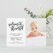 Herzlich willkommen bei den Ankündigungen der Welt (Stehend Vorderseite)