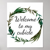 Herzlich willkommen bei der Arbeit meines Cubicle  Poster (Vorne)