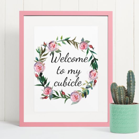 Herzlich willkommen bei der Arbeit meines Cubicle  Poster