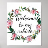 Herzlich willkommen bei der Arbeit meines Cubicle  Poster (Vorne)