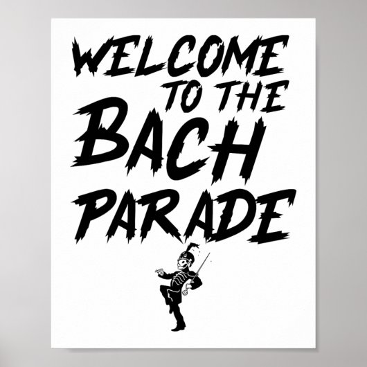 Herzlich willkommen bei der Bach Parade Bride Squa Poster (Vorne)