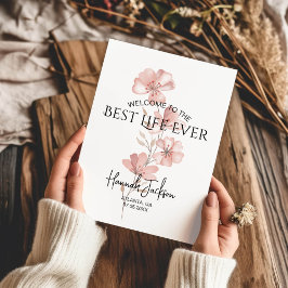 Herzlich willkommen bei der Best Life Ever Pink Fl Karte