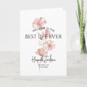 Herzlich willkommen bei der Best Life Ever Pink Fl Karte (Vorderseite)