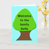 Herzlich Willkommen bei der Familie Kundendefinier Karte (Gelbe Blume)