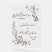 Herzlich willkommen bei der Hochzeit der eleganten Acrylschild (Winkel)