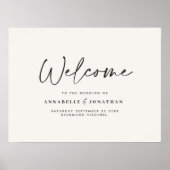 Herzlich Willkommen bei der Hochzeit der modernen  Poster (Vorne)