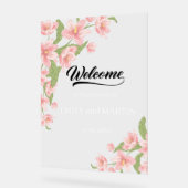 Herzlich willkommen bei der Hochzeit; Personalisie Acrylschild (Winkel)