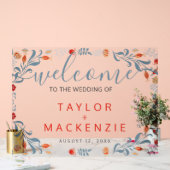 Herzlich willkommen bei der Hochzeit personalisier Acrylschild (Hochzeit)