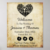 Herzlich willkommen bei der Hochzeit von Tree Vint Poster (Vorne)