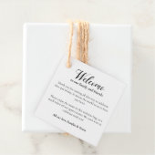 Herzlich willkommen bei der Hochzeitsfeier der Übe Geschenkanhänger (Beispiel)