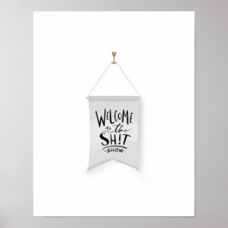 Herzlich willkommen bei der Kack Show Gray Wall Ar Poster